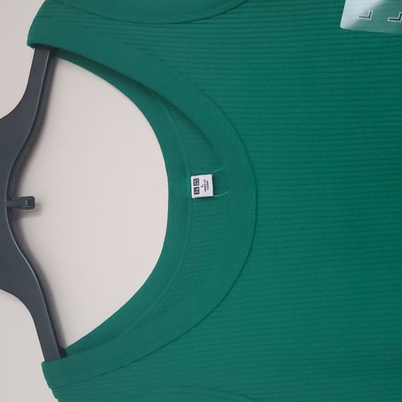 *NWT* Uniqlo's Green Cotton Long Round Neck Vest - Picture 3 of 12